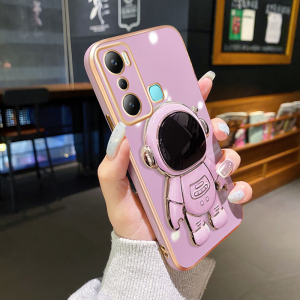 Casing Ponsel untuk Infinix Hot 20 Play Hot 20i Zero 5G Case sarung HP pola Phone Stands kartun astronot baru Cases penutup wadah Casing Telepon anti guncangan Gel silika Kesing lembut Softcase
