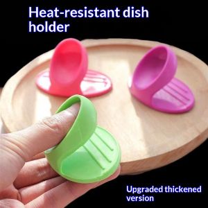 Cách Nhiệt Silicon Bao ngón tay dày và chịu nhiệt độ cao chống găng tay chịu nhiệt Bát lò vi sóng nhà bếp món ăn & kẹp tờ bìa
