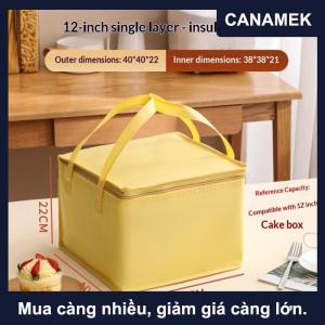 【CANAMEK】 Không thấm nước cách điện Túi Cooler gấp Dã Ngoại giỏ nước đá gói uống hộp nhiệt ăn trưa Túi xách tay thực phẩm giao hàng túi bánh pizza Túi