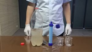 แคมป์ปิ้งเดินป่าเครื่องกรองน้ำกลางแจ้ง Emergency Life Survival Portable Purifier Water Filter