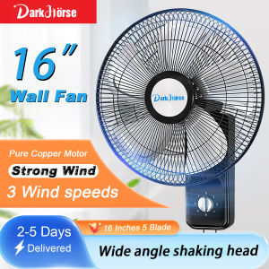 Wall fan 16 inch kipas dinding wall mounted fan 5 Blades 3 Speed Strong Wind Household Electric Fan Industrial 壁扇墙壁风扇