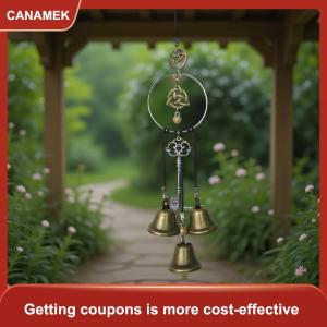 【CANAMEK】 1 cái chuông phù thủy tay nắm cửa treo trang trí wicker Chuông gió trang trí nhà