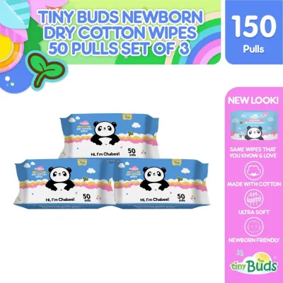 Tiny Buds Newborn Dry Cotton Wipes Set of 3