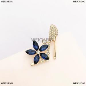 [COD] WEICHENG Fashion Flower High Heels Shoes Brooches Women Coat Clothing Badges Jewelry Accessries