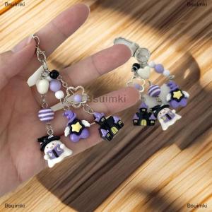 [COD] Bsuimki Dễ thương Halloween ma sao trái tim lâu đài hạt Keychain Mặt dây chuyền điện thoại chuỗi dây buộc Cô Gái Ba lô quyến rũ Túi treo Halloween Quà Tặng