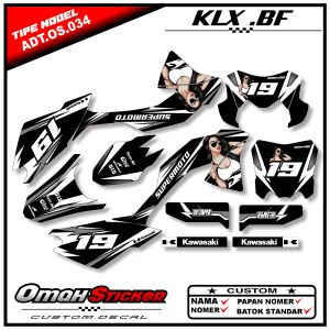 DECAL STRIPING KLX BF G SE PREMIUM - BISA GANTI NAMA DAN NOMER. ADT.034