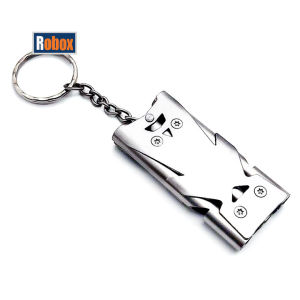 Còi trọng tài thể thao 3 ống inox tiếng vang lớn dã ngoại cứu sinh khẩn cấp