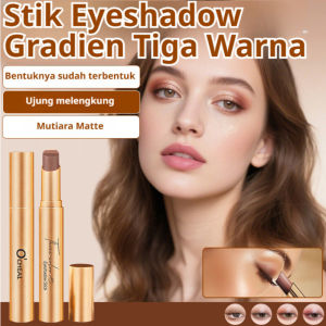 【A.M.G】 [Waterproof/Easy To Apply] Three-color Eyeshadow Stick With Gradient Glitter/Gold Diamond Eyeshadow Stick 3 Colors Glitter Gradient Three-color Eyeshadow Pencil Luxury Shine Long-lasting Gold Glitter Triple Color Eyeshadow Stick