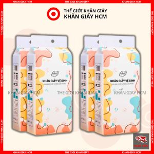 Thùng 6 Gói Khăn Giấy Top Gia Đa Sắc Giấy Rút Treo Tường 4 Lớp 1280 Tờ Giấy Vệ Sinh Chính Hãng