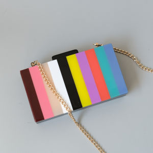 New Trendy Bag Brand Fashion Women Handbags Candy Striped Acrylic Luxury Party Prom Evening Bags Woman Elegant Wedding Box Clutch Purse