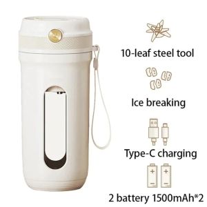 【SG】10 Blades Original Upgraded Juicer Portable Rechargeable 350ML Juicer Fruit Smoothie Blender 15 second juicing