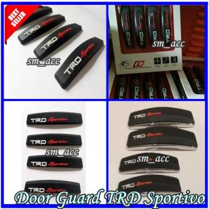 Pelindung Pintu Mobil TRD SPORTIVO Isi 4pcs Door Guard Bahan Karet Tebal Lentur Universal SM