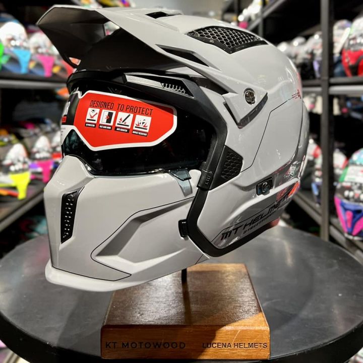 lazada helmet sale MT Street Fighter Solid Dual Sport Helmet w/ Free Extra Visor Ballistic  Helmet For Sale - Lazada