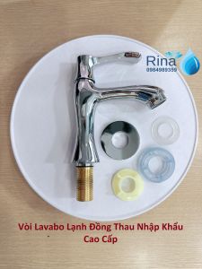 Vòi Lavabo Rửa Mặt Lạnh Đồng Thau Nhập Khẩu Cao Cấp Rina RN9601