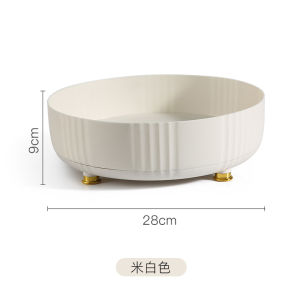 Kệ đựng đồ bằng nhựa cho nhà bếp khay xoay hộp đựng đồ phòng khách hộp đựng gia vị đa năng cho phòng ăn khay đựng trái cây tròn kiểu sang trọng nhẹ nhàng. 82026