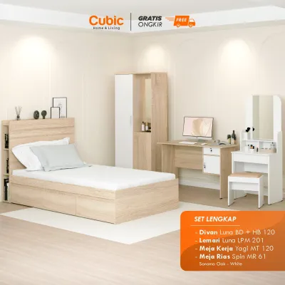 Cubic Set Kamar Tidur / Paket Kamar Platinum 1 / LUNA HBD 120 + LUNA LPM 201/301 + SPIN MR 61 + YAGI MT 120