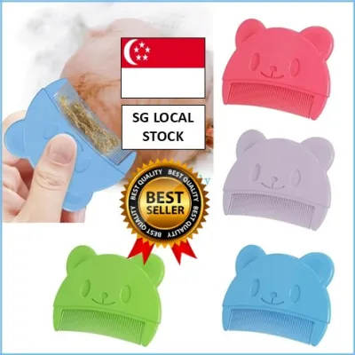 [SG 🚚] Newborn Cradle Caps Comb Head Cleaning Comb Shape Comb Travel Hair Styling Comb for Baby Toddler Bath Head