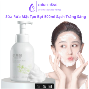 Sữa Rửa Mặt BISUTANG Tạo Bọt Bổ Sung Collagen 600G CHAI LỚN  Làm Sạch Bụi Bẩn Bã Nhờn Chống Lão Hóa Bổ Sung Collagen Giúp Da Căng Mọng Đàn Hồi Như Da Em Bé ( 500ml mẫu mới đậm đặc)