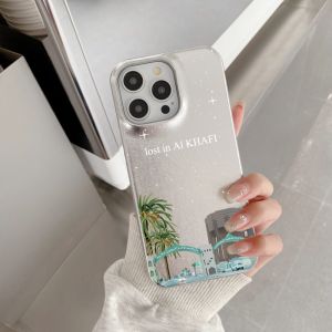 Customized initial Letters Glitter PU Leather Stars Case For Iphone 13 12 15 14 16 Pro Max 15 16plus Case Hard Metallic PU Cover