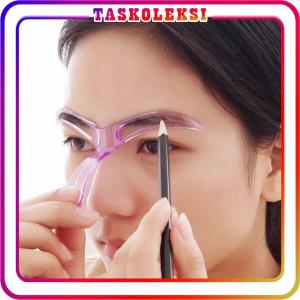 Taskoleksi - R032 Cetakan Alis Eyebrow Template Stempel Shezi Praktis Stamp Make Up Murah Gagang Cetak Shaper