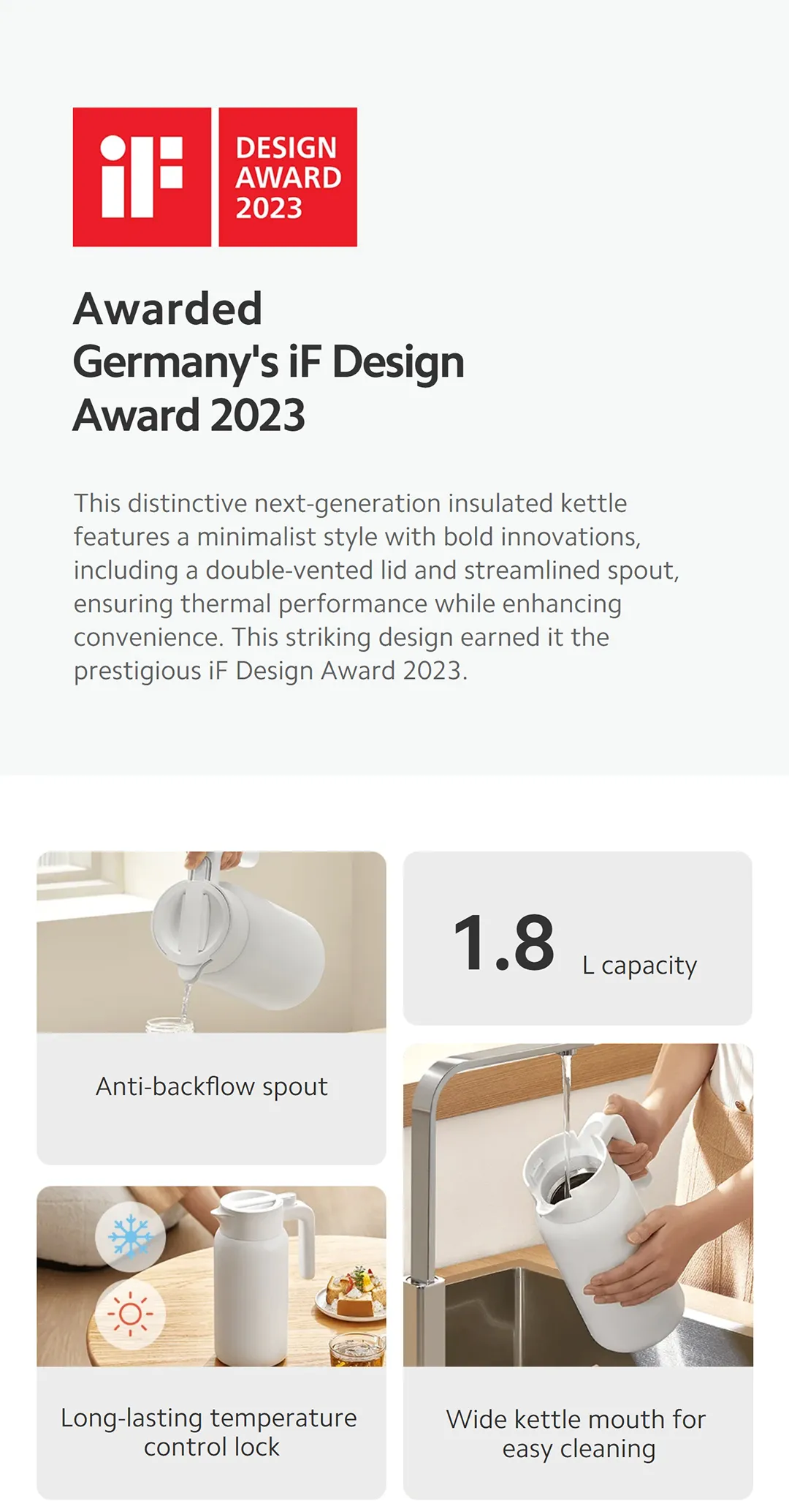Xiaomi Insulated Kettle 1.8L Best Price in Pakistan