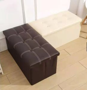 DREAM  Foldable sofa storage stool leather box good quality rectangle chair 76X38X38 very useful space saver elegant