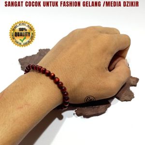 GELANG KAYU  user TALI ARUS WARNA Merah KUALITAS TERBAIK