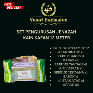 【Hot sales】[READY STOCK] SET LENGKAP PENGURUSAN JENAZAH LELAKI/PEREMPUAN