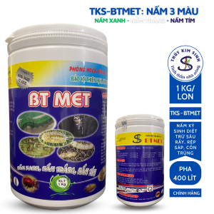 NẤM 3 MÀU Chế Phẩm Sinh Học Trừ Rệp Sáp Sâu Rầy Sùng Đất - BTMET Lon 1kg