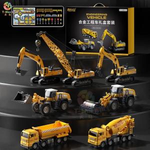 [SG Seller]Fire truck model set excavator toy set childrens alloy toy cars fire ladder toy model toy car gift for boys