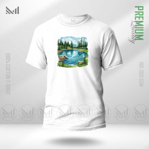 Nature view adult graphic t shirt premium cotton nature design baju tshirt men & women