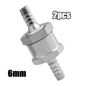 2pcs Fuel One Way Check Valve 6/8mm Aluminum Alloy Fuel Non Return Check Valve