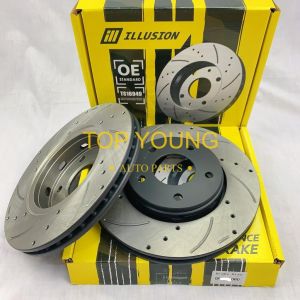 ILLUSION TOYOTA WISH 1.8 2.0 (2003~2017) FRONT & REAR (DEPAN & BELAKANG) DISC BRAKE ROTOR SPORT SLOTTED & DRILLED