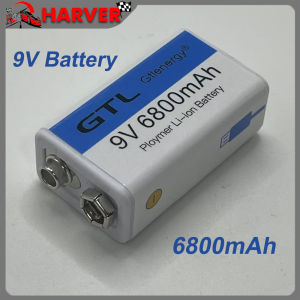 9V battery 6800mAh li-ion Rechargeable battery Micro USB Battery 9V lithium battery UN