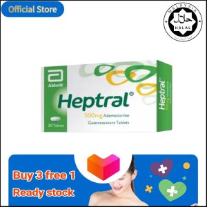 （Buy 3 get 1 free）Abbott Heptral 500mg (20 Tablets PER BOX) – Liver Detox & Support Supplement