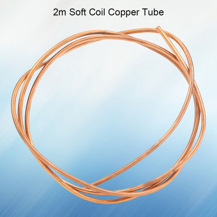 Tuyau Cuivre Souple 2m - Ø10mm Ext/8mm Int - Bobine Cuivre C1100 T2 - Pour Réfrigérateur, Climatiseur - 1mm Épaisseur
