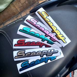 Stiker SCOOPY MATIC Stiker SCOPY chrome premium panjang 18 cm stiker emblem SCOOPY