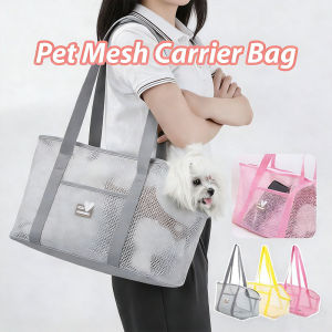 Breathable Pet Carrier Bag Foldable Mesh Shoulder Bag for Cats & Dogs Tas Hewan Peliharaan