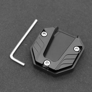 Durable Aluminum Motorcycle Kickstand Extender Motorcycle Foot Pads Stand Cover Aluminum Alloy Bicycle Foot Extension Kickstand Accessorie Motorcycle Kickstand Extender FootSide Stand Extension Pad Support Plate