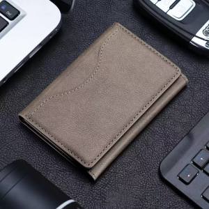 Magnetic Lipat Tiga Dompet Kartu Phone Holder Wallet Multifungsi Stand