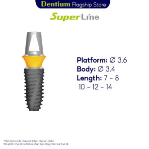 Trụ Implant Dentium SuperLine Hàn Quốc Ø3.6mm - Dành Cho Nha Khoa