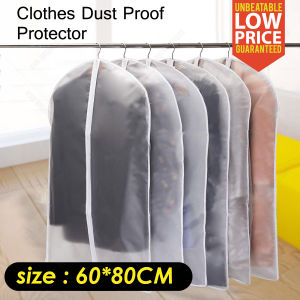 (EXTRA THICK) Zip Clear Washable Clothes Dust Cover Garment Protector Transparent Hanging Cloth / Sarung Penutup Pakaian