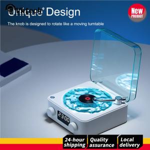 Retro Turntable Speaker with Ambience Light Wireless Speaker for Bedroom Party