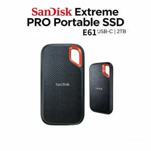 SanDisk E61 Extreme Portable External SSD 4TB 2TB 1TB High Speed NVMe 1050MBs USB3.2 Gen2 Type C Waterproof Storage for PC
