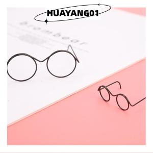 HUAYANG01 [2023 new HOT FASHION] lazlook แว่นตาแฟชั่นสำหรับตุ๊กตาแว่นตาเท่ๆย้อนยุคเลนส์กรอบกลมสำหรับเครื่องประดับตุ๊กตา
