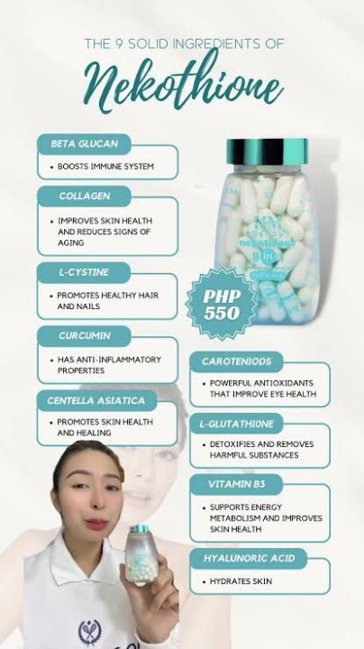 nekothione vs glutathione NEKOTHIONE 60CAPSULE BEAUTY FOOD SUPPLEMENT