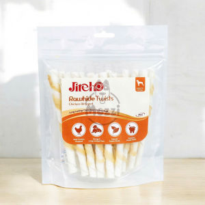 Snack cho chó Jireho Thanh da bò xoắn quấn gà