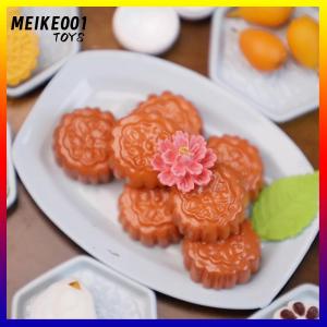 MEIKE001 Miniature Toy Simulation Moon Cake Plastic Dollhouse Food Dollhouse Miniature Mooncake Play House Food Model