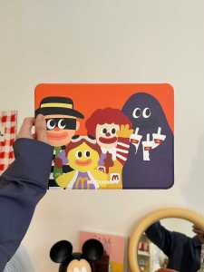 เคสiPadหมุน 360° McDonalds แผ่นหลังอะครีลิ Gen10 Gen9 Gen7 Gen6 Gen11 Pro12.9 22/21/20 Air7 11 เคสไอแพด2020 Air5 10.911pro mini7 8.3