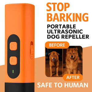 Ultrasonic Bark Control Device High Power Outdoor Dog Deterrent Portable Anti Barking Trainer for Small Medium Dogs